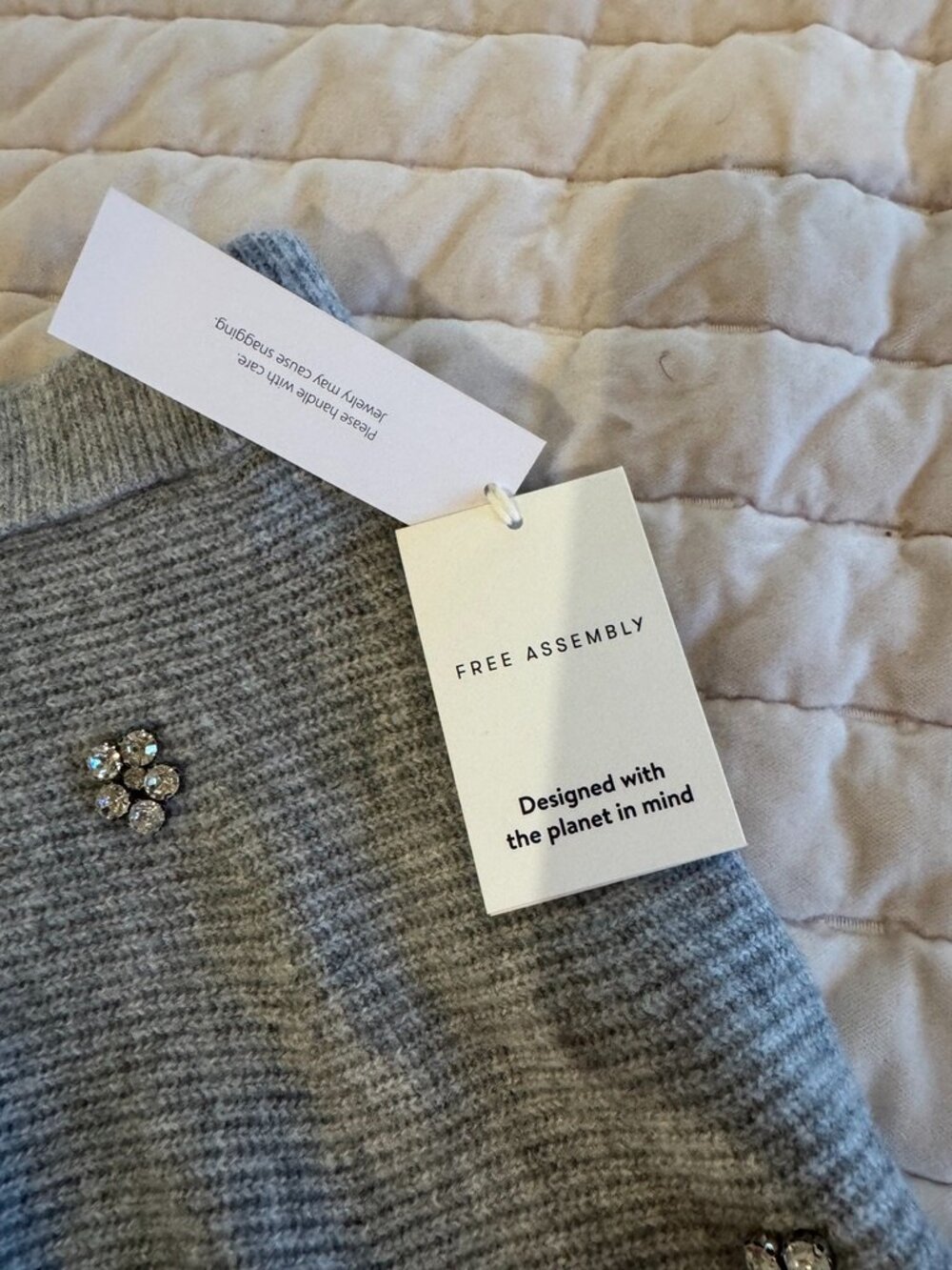 NWT Free Assembly Women's Embellished Sweater Skirt M - Picture 2 of 6